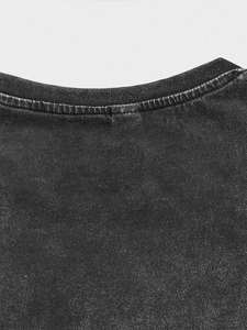 เสื้อยืดสตรีทแวร์โอเวอร์ไซส์ลายกราฟิก Positive Stay สไตล์วินเทจ ผ้าฝ้ายฟอก ยูนิเซ็กส์ ลำลอง - Product Image 3