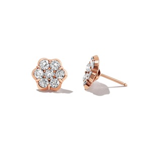 Fiore Diamond & Yellow Gold Earrings - Product Image 1