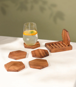 Posavasos de Madera Ecológicos de Alta Calidad con Soporte, Diseño Personalizado, Más Vendidos para Uso en el Hogar y Restaurantes - Product Image 1