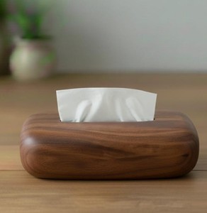 Natural <b>Wood</b> Napkin Holder & Tissue Dispenser Upright Napkin Holder Suitable for Dining Table tissue box holder wooden Holder - Product Image 1