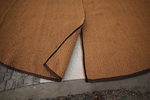 Tapis de tente en fibre de coco naturelle, rond, tissé, pour le camping, tapis de sol écologique, tapis de glamping extérieur, taille personnalisée, qualité d'exportation - Product Image 2