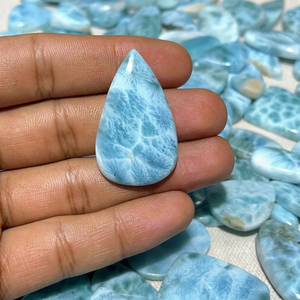 Larimar Natural de Formas Mixtas, Cabujón de Piedra Preciosa con Reverso Plano para Fabricación de Joyas, Collares, Anillos, Pulseras, Proveedor Mayorista de Cabujones - Product Image 3