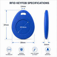 Porte-clés RFID personnalisé TK4100 EM4200 programmable, fréquence 125 kHz, étanche, en ABS, avec porte-clés