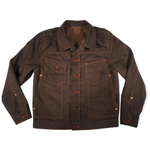 Veste en toile pour homme, personnalisée, effet vieilli, en coton 100% satiné, imperméable, écologique, pour vêtements de travail d'hiver - Product Image 3