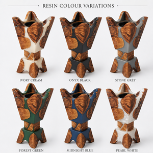 Brûleur de Bakhoor en bois et résine fait main, porte-encens Oud, décoration d'intérieur, aromathérapie, vente en gros - Product Image 2
