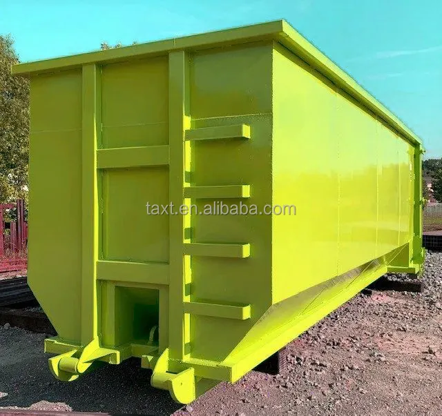 Cubo de basura de reciclaje Roll Off Dumpster Camión al aire libre Contenedores de chatarra Gancho Cubo de elevación para transporte