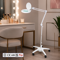Lampe de sol grossissante LED professionnelle 5 dioptries, lampe grossissante pour esthéticiennes, salon de beauté, extension de cils, nail art
