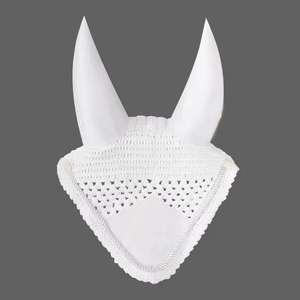 High Quality Customized Design Brown Color Horse Fly Veil Ear <b>Bonnet</b> Equestrian Horse Riding Product Available in All Designs - Product Image 2