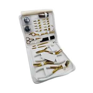 Kit de herramientas de acero inoxidable para extensiones de cabello, juego de 4 piezas: Cerrador de microanillas, Alicates removedores, Tijeras de corte, Microanilla - Product Image 1