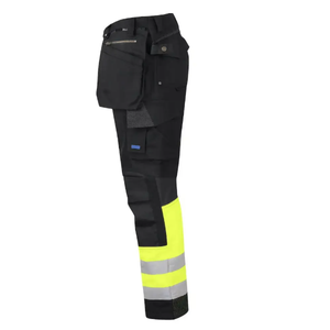 กางเกงนิรภัยแบบหลายกระเป๋า Hi Vis สำหรับงานอุตสาหกรรม OEM กางเกงทำงานผู้ชาย กันน้ำ กันลม สะท้อนแสง สำหรับผู้ชาย - Product Image 3