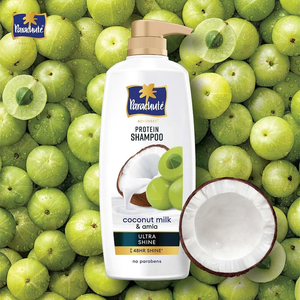 Champú de proteínas vegetales con fórmula sin sulfatos, con amla y leche de coco para hombres y mujeres, cabello brillante, nutrido y suave, tamaño 650 ml. - Product Image 2