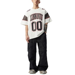 Uniforme de fútbol y gimnasio personalizado para hombre, camiseta de gran tamaño con estampado de pantalla de Francia, conjunto de adulto - Product Image 3