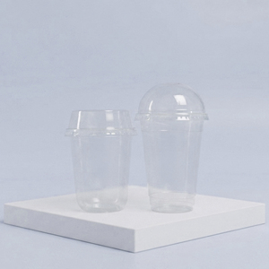 Gobelets jetables transparents du Vietnam 95 mm, 16, 20, 22 oz, en plastique PP/PET avec couvercle, pour boissons, jus, boissons froides, café - Product Image 1