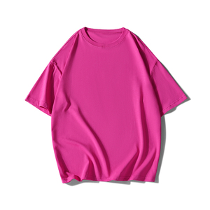 เสื้อยืดโอเวอร์ไซส์สไตล์สตรีทสั่งทำขายส่งสำหรับผู้ชาย ไซส์พลัส แขนสั้น สกรีนโลโก้ ไหล่ตก ผ้าฝ้ายถัก 100% - Product Image 4