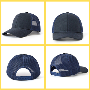 Wholesale Multi Colors Customized Sports Trucker Caps Blank Curved Brim 6 Panel Mesh Back Trucker Hat - Product Image 3