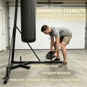 Support de sac de frappe en cuir PU avec remplissage de sable pour l'entraînement physique et le kickboxing - Product Image 4