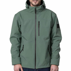 Custom Made <b>Men's</b> Winter <b>Canvas</b> Softshell Streetwear <b>Jacket</b> with Hooded Collar Letter Pattern Multiple Colors - Product Image 2