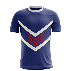 เสื้อยืดซับลิเมชั่นแบบกำหนดเองสำหรับผู้ชาย พิมพ์ลายเต็มตัว ผ้าโพลีเอสเตอร์ 100% แห้งเร็ว พร้อมบริการ OEM สำหรับผู้ซื้อจำนวนมาก สวมใส่สบาย - Product Image 5