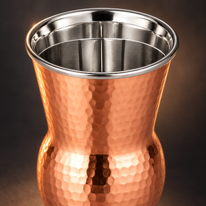 Gobelet isotherme en cuivre martelé et acier inoxydable de 400 ml à double paroi pour whisky, cocktails et bars - Product Image 2