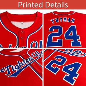 Maillot de baseball personnalisé à manches courtes, confortable pour homme, tissu de haute qualité, nouveau style, maillots de baseball personnalisés pour homme - Product Image 4