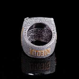Custom 14K Gold Lab Grown <b>Ring</b> Square Top Solid 10K 18K Iced Out Men Championship Band Wholesale B2B Luxury Factory Manufacture - Product Image 4