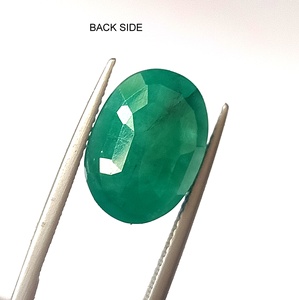 Piedra Preciosa de Esmeralda Verde Zambiana Natural de 6.25 Quilates, Corte Ovalado Facetado, Gemas de Zafiro Internacionales - Product Image 6