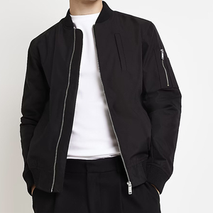 2026 High Quality Lightweight Polyester Bomber <b>Jacket</b> for Men OEM Custom Logo Stand Collar Winter Bomber <b>Jacket</b> - Product Image 5