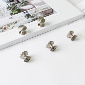 Factory Direct <b>Round</b> Zinc Alloy Cabinet Knob Minimalist <b>Brushed</b> Drawer Handle Modern Furniture Hardware for Kitchen Bathroom - Product Image 1