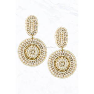 ต่างหูคริสตัลหลากสีสไตล์โบฮีเมียนประดับด้วยลูกปัดและคริสตัล งานแฮนด์เมด ดีไซน์น่ารักแบบห่วง สำหรับทุกเพศทุกวัย ขนาดสั่งทำได้ เหมาะสำหรับใส่ไปงานปาร์ตี้ - Product Image 5