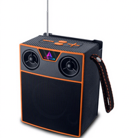 AI-07SUN Enceinte portable solaire avec radio FM, mini-boîte à son, lecture de carte TF et USB, radio d'urgence extérieure, OEM