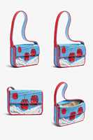 Mini sac brodé Ski Lift pour femme, style preppy, fermeture à rabat en textile, sac à main d'hiver