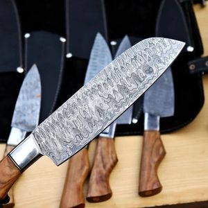 High Carbon Steel Professional Chef <b>Knife</b> <b>Kitchen</b> Cutlery Hand Forged <b>Sharp</b> Cooking Tool Japanese Santoku Utility Cleaver - Product Image 6