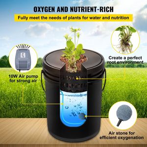 DWC 5-Gallon sistema idroponico Deep Water Culture Buckets Kit pompa aria pietra serbatoio interno/esterno per la coltivazione frondoso - Product Image 4