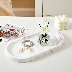 Plateau de service en marbre fini à la main, pour la présentation dans les restaurants haut de gamme et comme accent de décoration intérieure contemporaine - Product Image 4