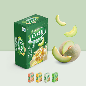 Venta al por Mayor de Polvo para Bebidas de Rápida Disolución, Polvo de Té Verde en Sobres, Caja de Embalaje de Té Personalizada con Logotipo, Sabor Melón - Product Image 1