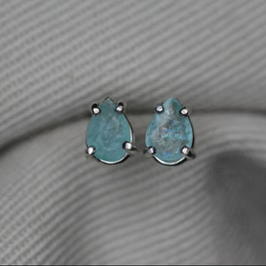 Natural Paraiba Tourmaline Earrings 925 Sterling Silver Gold Real Genuine Blue Green October Birthstone Jewelry for Party <b>Gift</b> - Product Image 1