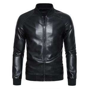 Chaquetas de Cuero de Alta Calidad con Revestimiento, Formales, Versátiles, con Cierre, Resistentes al Viento, Precio al por Mayor, Logotipo Personalizado - Product Image 1