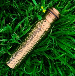 <b>Copper</b> water <b>bottle</b> for daily detox routine natural hydration solution for clean <b>drinking</b> at home office gym use - Product Image 5