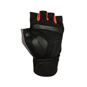 Gants de musculation pour la musculation et les levées de poids, avec paume en cuir renforcé et design demi-doigts. - Product Image 6