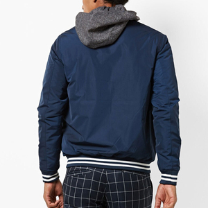 Lightweight Polyester Bomber Jacket for Men OEM Custom Logo Stand Collar Winter Jacket with <b>Zip</b> Design Men Bomber Jacket - Product Image 3