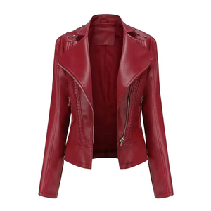 High Quality Premium Modern Design Women <b>Genuine</b> <b>Leather</b> <b>Jacket</b> Fashionable Full Fit Women <b>Leather</b> <b>Jacket</b> - Product Image 2