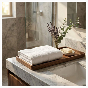 Serviette de toilette premium, douce et absorbante, en coton, pour hôtel, salle de bain, spa, maison et hôtellerie - Product Image 5