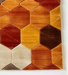 Alfombras de Lana Hechas a Mano de Alta Gama, Alfombras Modernas con Diseño Floral de Pelo Largo para Decoración de Sala de Estar - Product Image 1