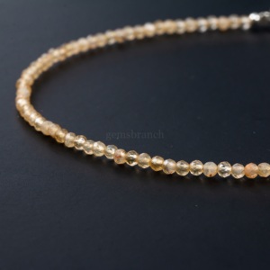 Pulsera de Citrino Natural con Cuentas Microfacetadas, Pulsera de Piedras Preciosas Redondas, Joyería de Cristal Curativo para Mujer, Hecha a Mano - Product Image 5