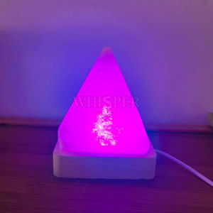 Himalayan <b>Mini</b> Salt Lamp Carved Modern Style High Quality Top A+ Grade <b>Table</b> Decor Soft Glow Relaxing Light Home - Product Image 3