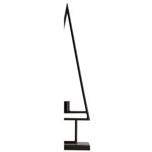 Porte-bougie de Noël en métal noir avec silhouette triangulaire et base pour la décoration et l'éclairage des fêtes saisonnières - Product Image 6