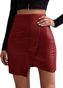 In Stock Private Label <b>Leather</b> Skirts Unique Design Plus Size <b>Leather</b> Skirts Hot Sale <b>Leather</b> Skirts - Product Image 2