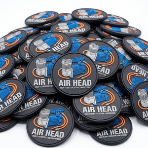 Fournisseur en gros : Badges de récupération en PVC à fixation Jack Mount, Emblèmes ronds en silicone pour vêtements de travail tout-terrain, Direct usine - Product Image 4