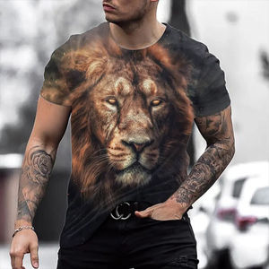 Camiseta de Hombre 2025, Marca Privada, Cuello Redondo, Alta Calidad, 100% Mezcla de Algodón, Impresión Serigrafiada, Transpirable, Ecológica, Manga Corta - Product Image 4