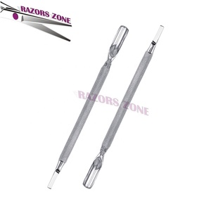 Empujador de cutículas de uñas profesional de acero inoxidable y removedor de esmalte para limpieza y eliminación de esmalte - Product Image 4